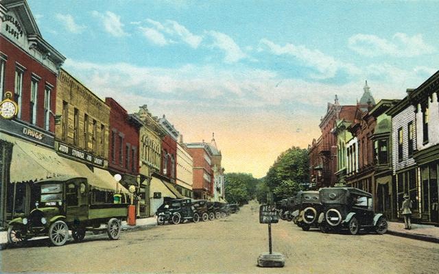 Downtown Millersburg, Ohio, around 1924