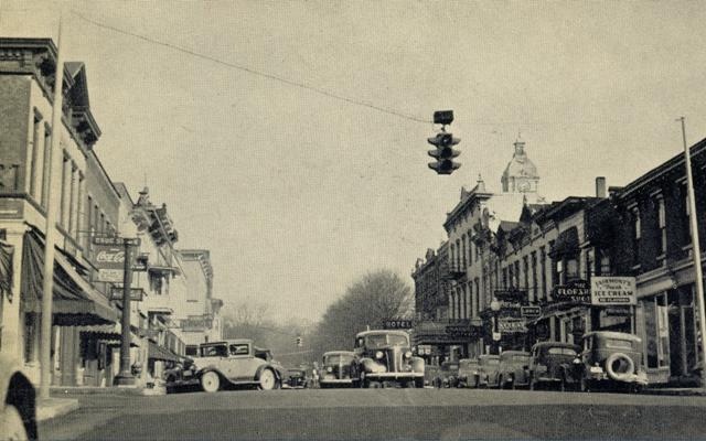 Downtown Millersburg, Ohio, around 1941